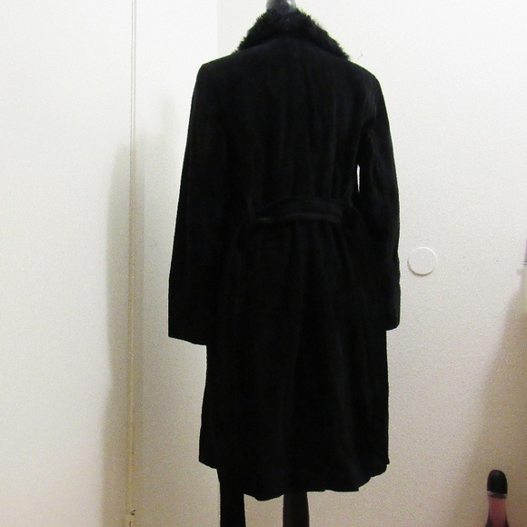 BANANA REPUBLIC Fur Collar Formal Trench Coat - Picture 2 of 8